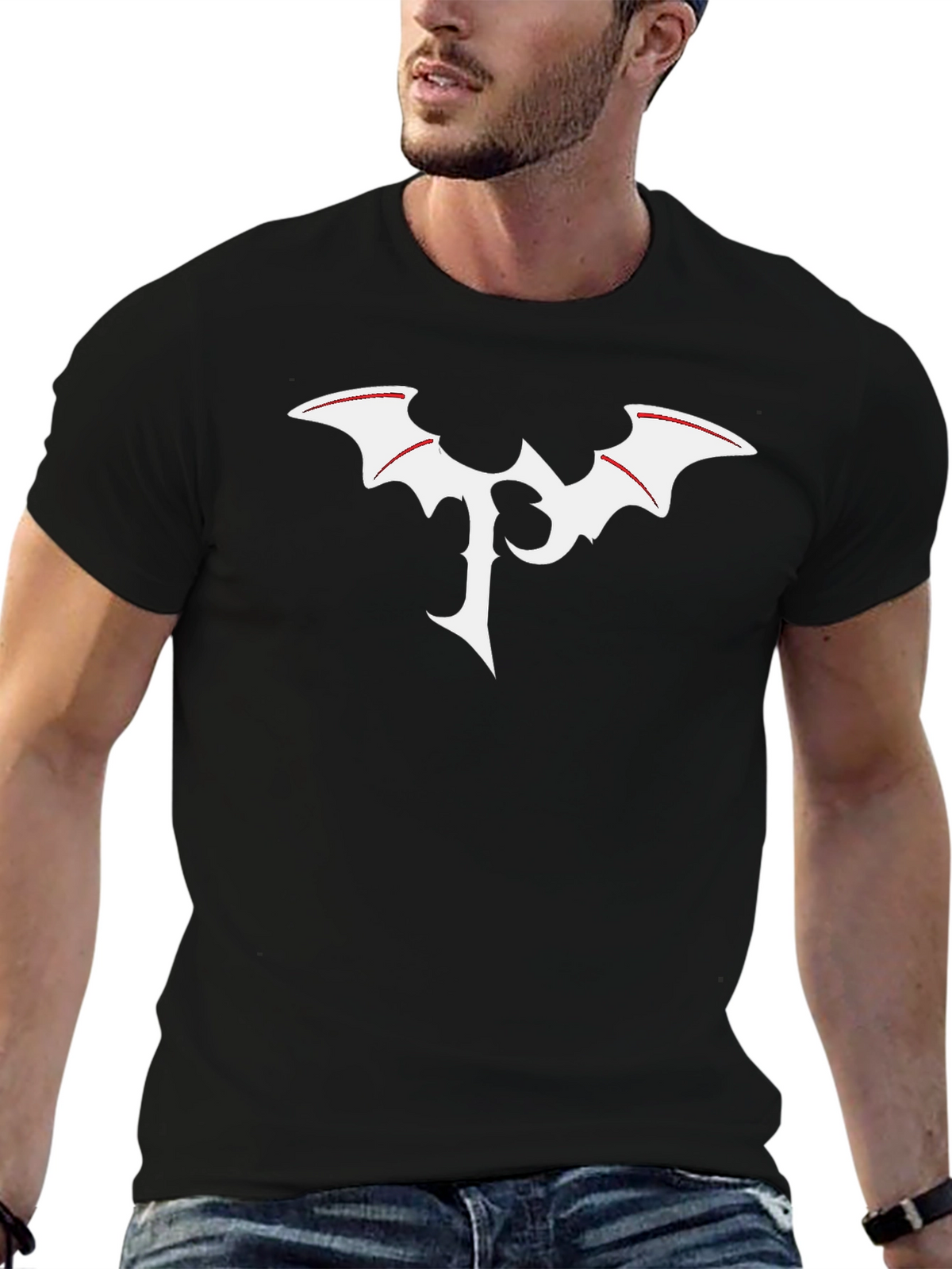 Graphic Tee - Bat Logo T-Shirt - Casual Wear