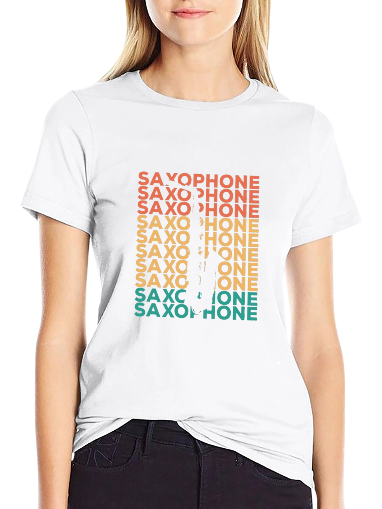 Retro Saxophone Player Graphic Tee