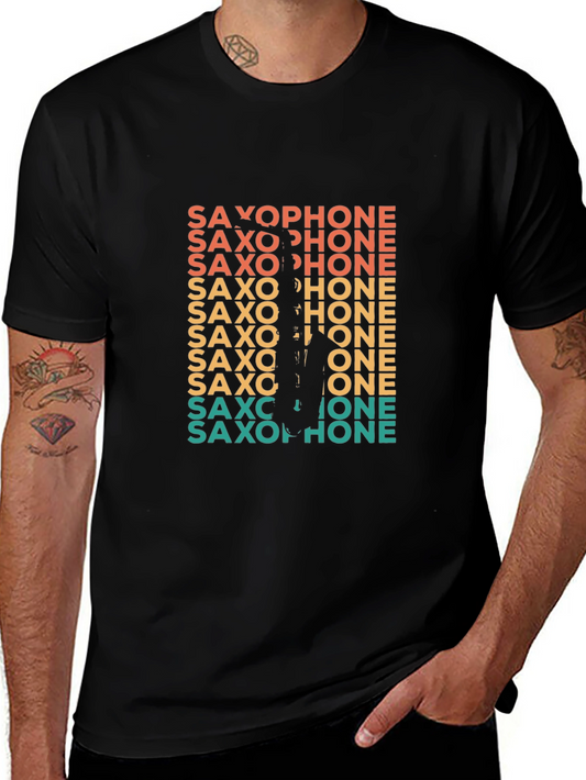 Retro Saxophone Player Graphic Tee