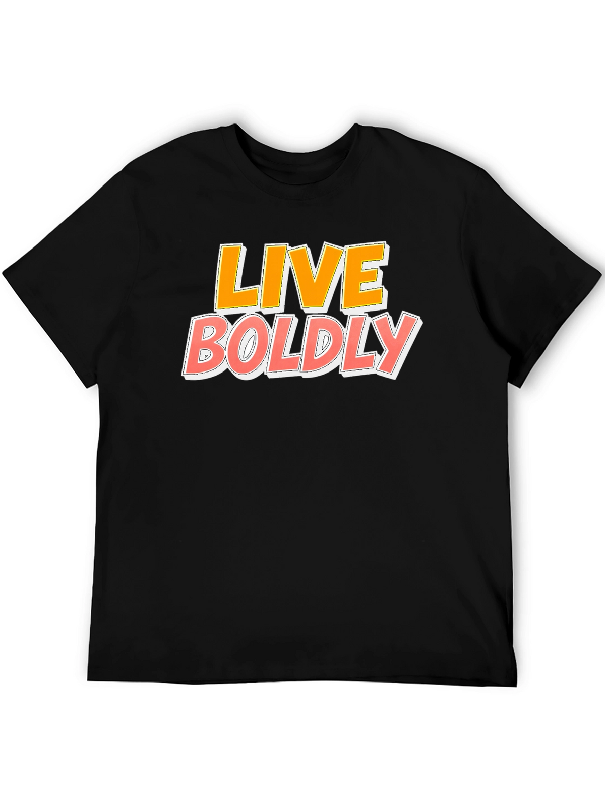Live Boldly Graphic T-Shirt - Stylish Black Tee