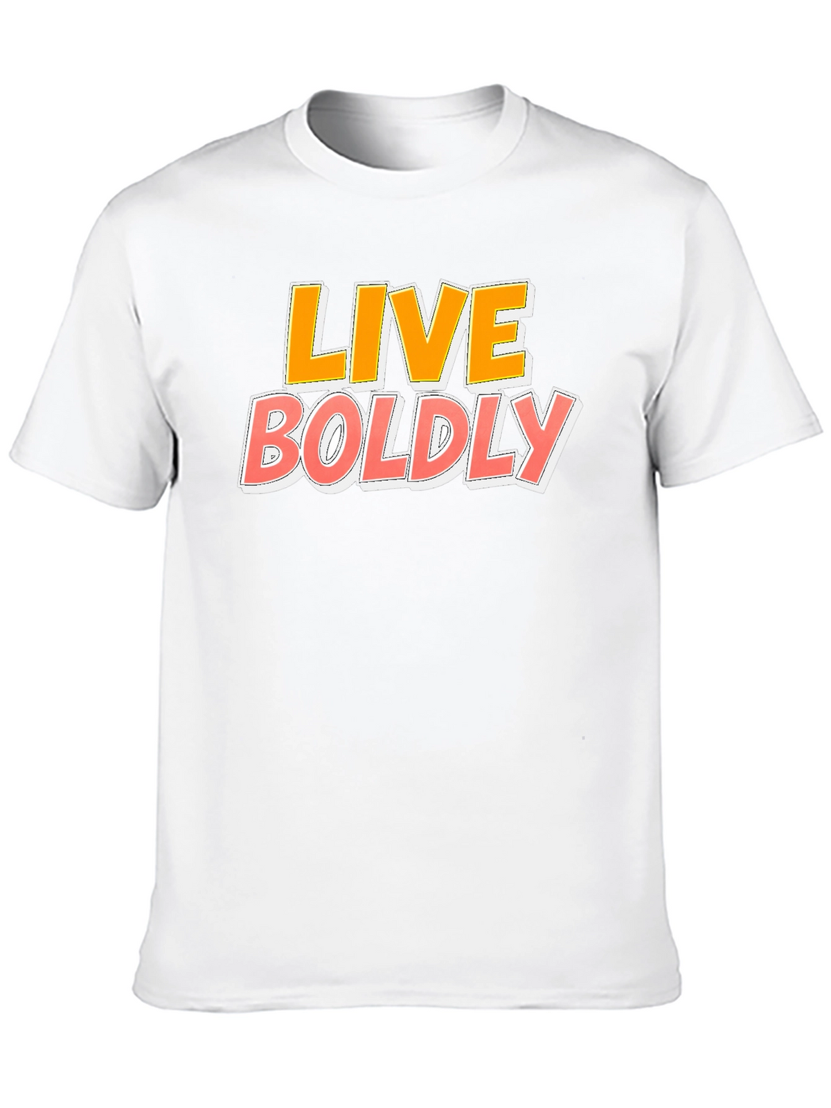Live Boldly Graphic T-Shirt - Stylish Black Tee