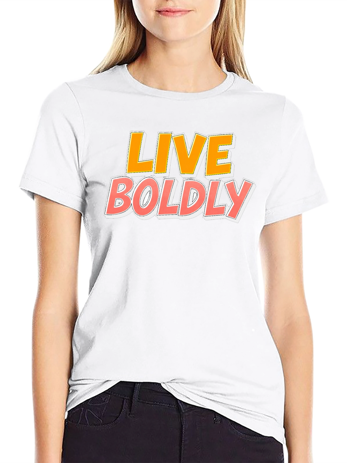Live Boldly Graphic T-Shirt - Stylish Black Tee