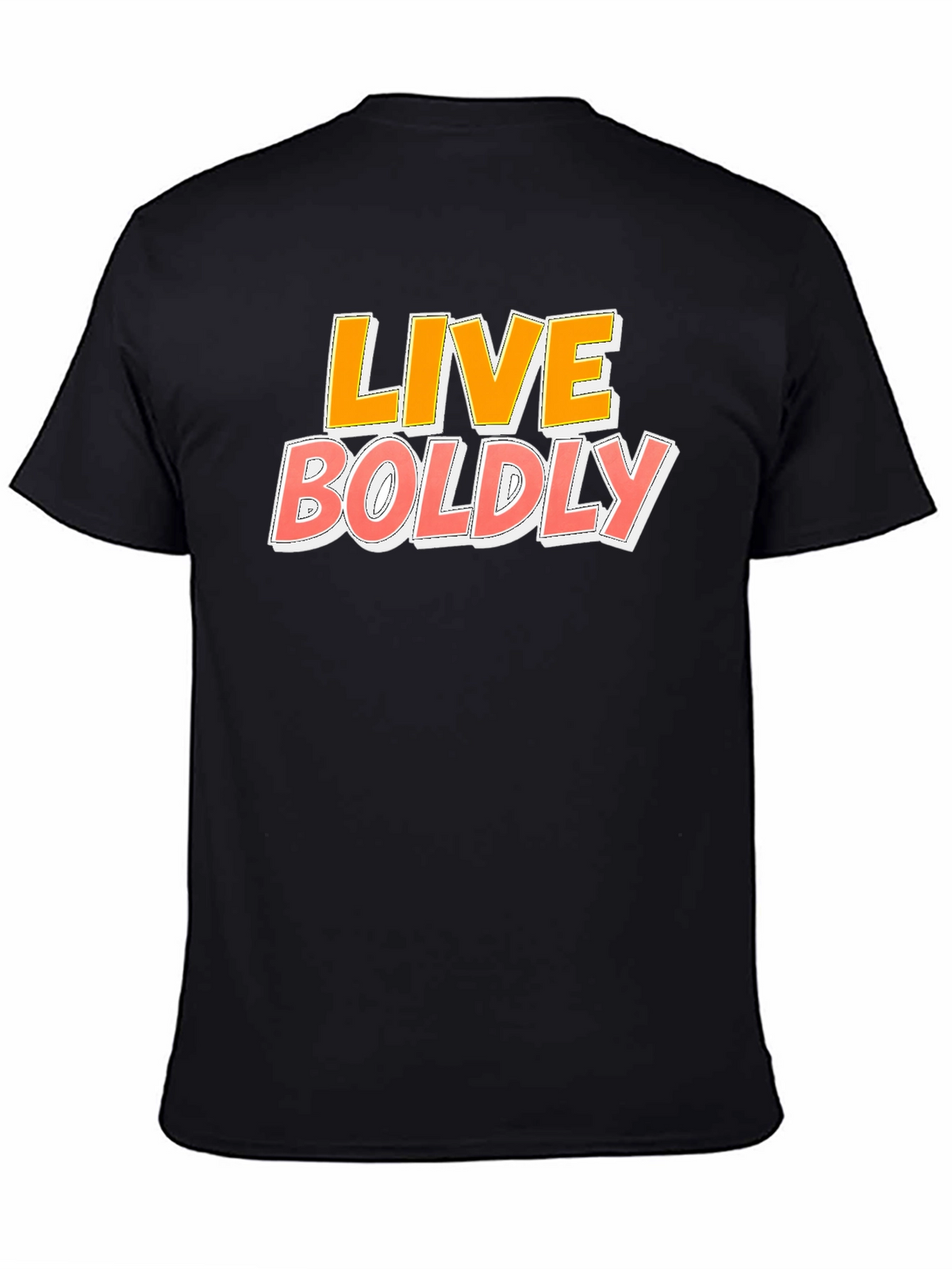 Live Boldly Graphic T-Shirt - Stylish Black Tee