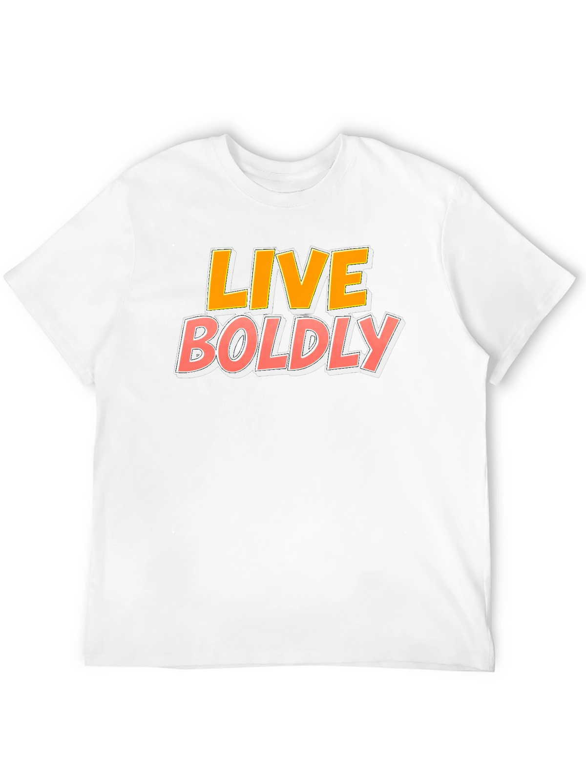 Live Boldly Graphic T-Shirt - Stylish Black Tee