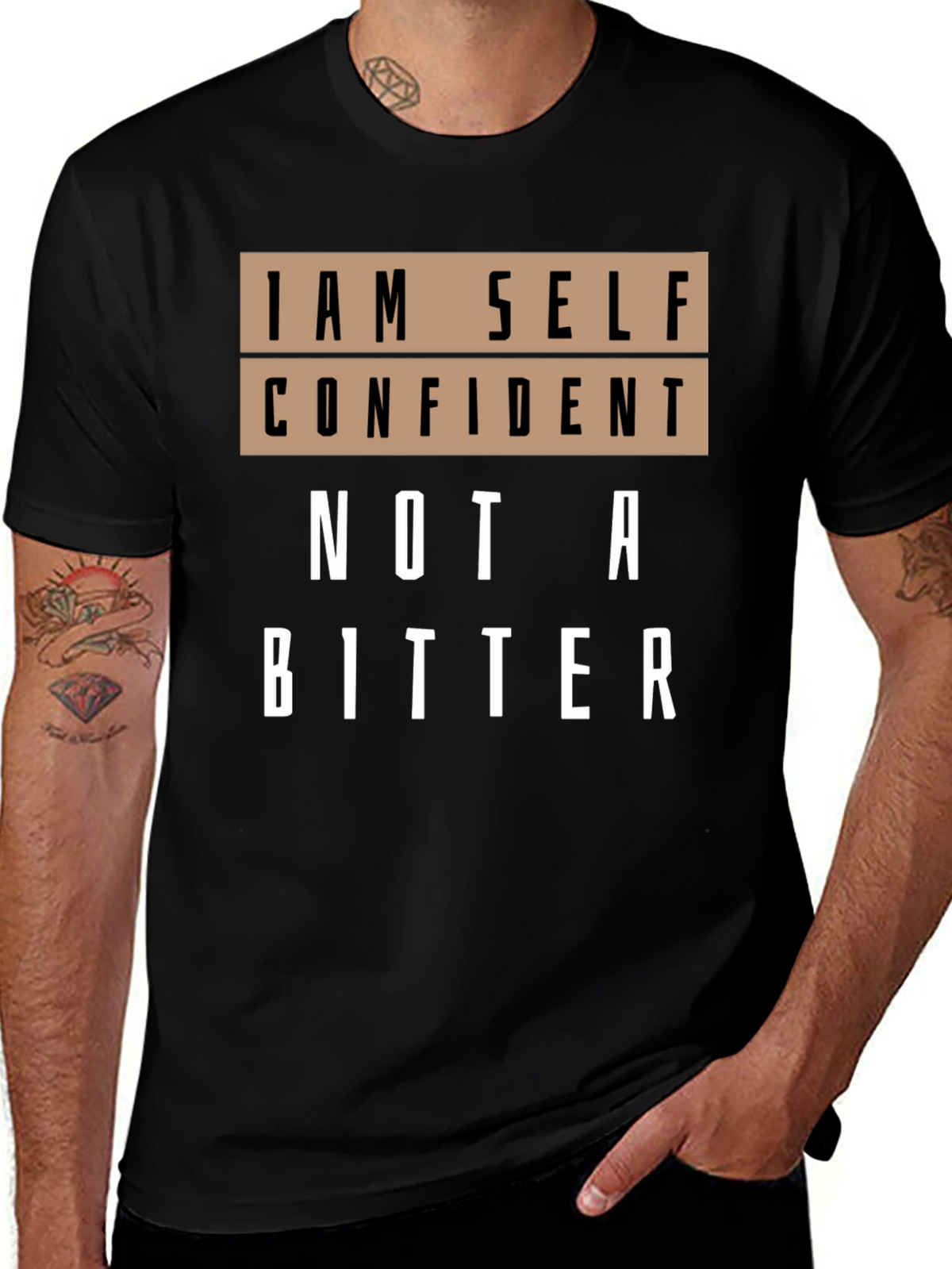 Self Confident Graphic T-Shirt - Black