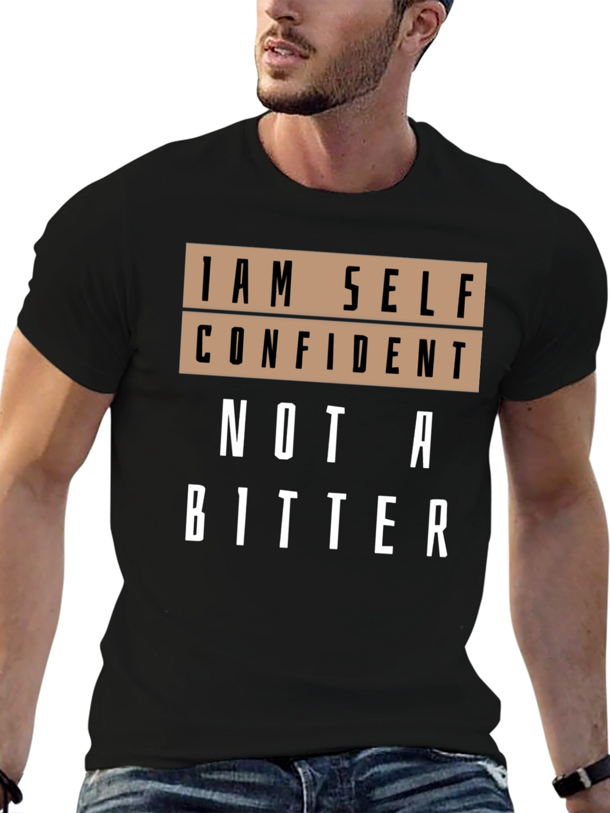 Self Confident Graphic T-Shirt - Black