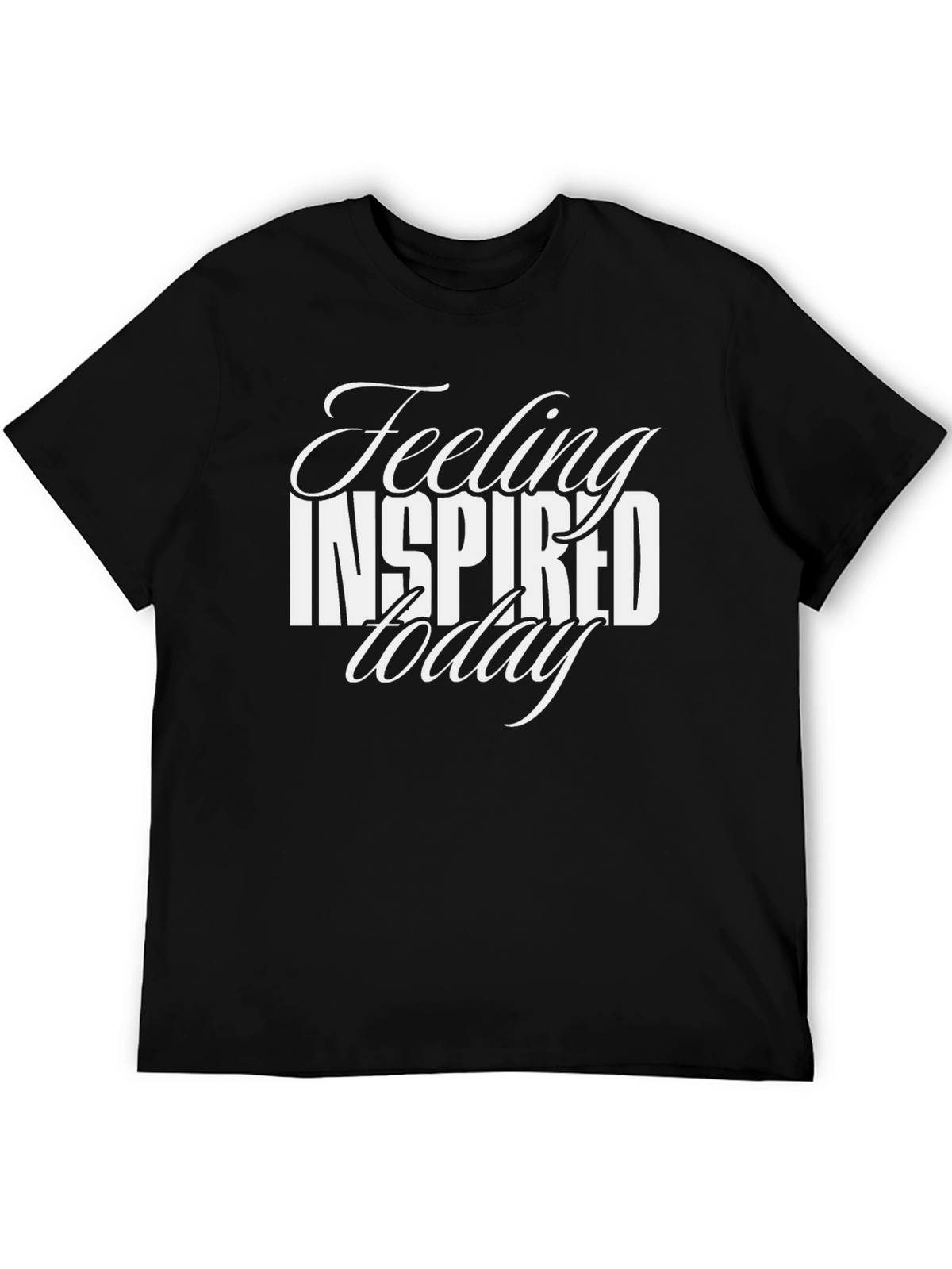 Feeling Inspired Today Black Graphic Tee