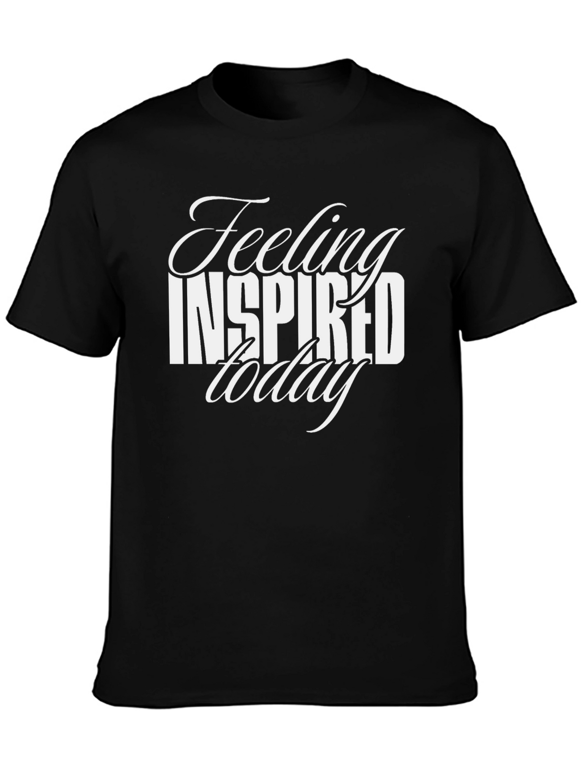 Feeling Inspired Today Black Graphic Tee