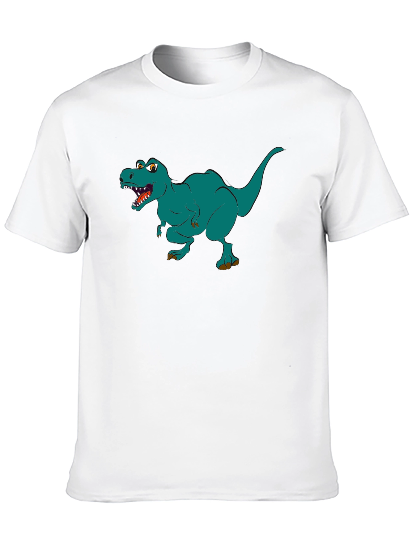 Dino T-Rex Graphic Print Black T-Shirt