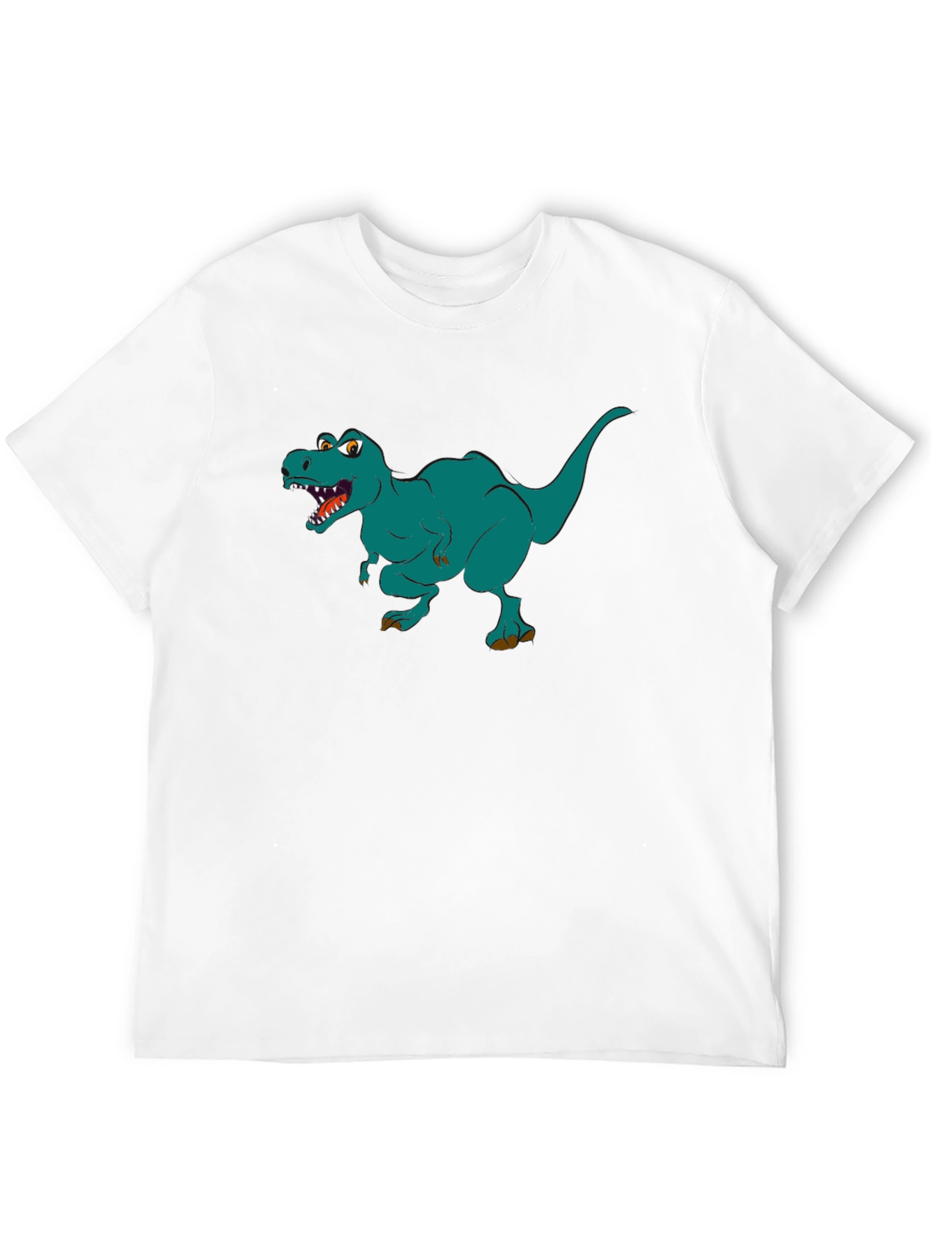 Dino T-Rex Graphic Print Black T-Shirt