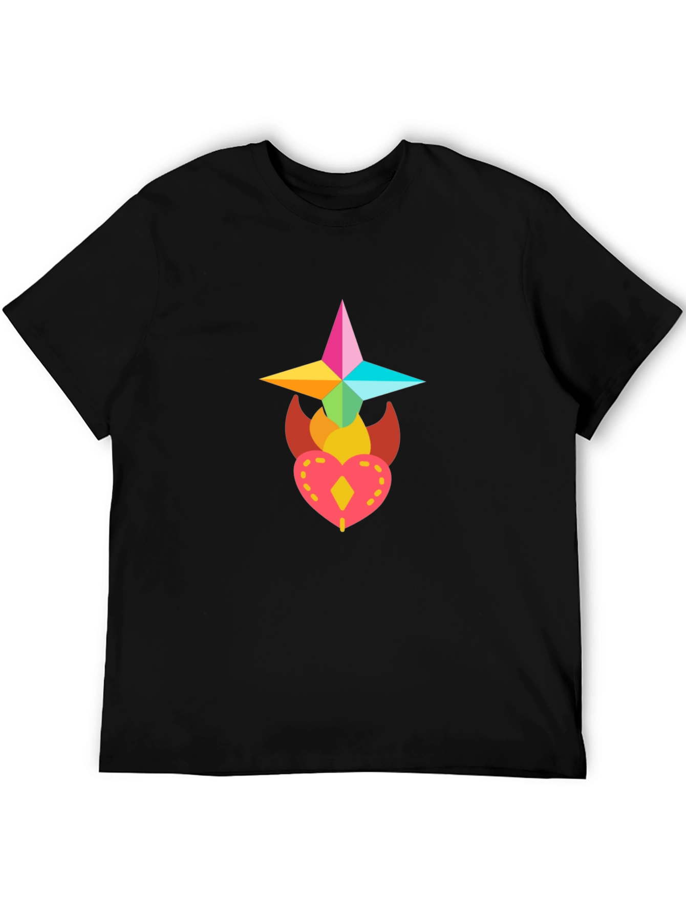Colorful Graphic Print T-Shirt