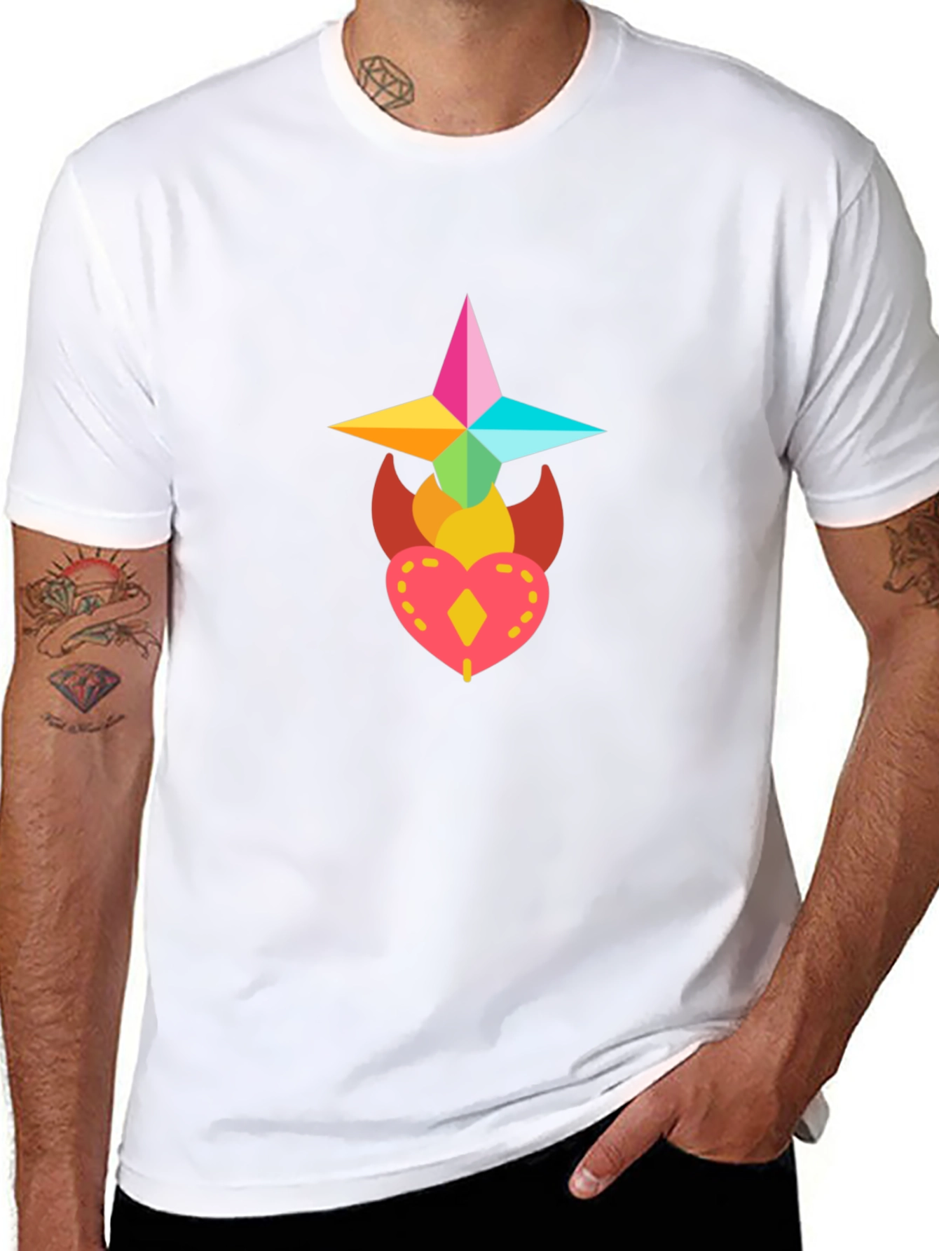 Colorful Graphic Print T-Shirt