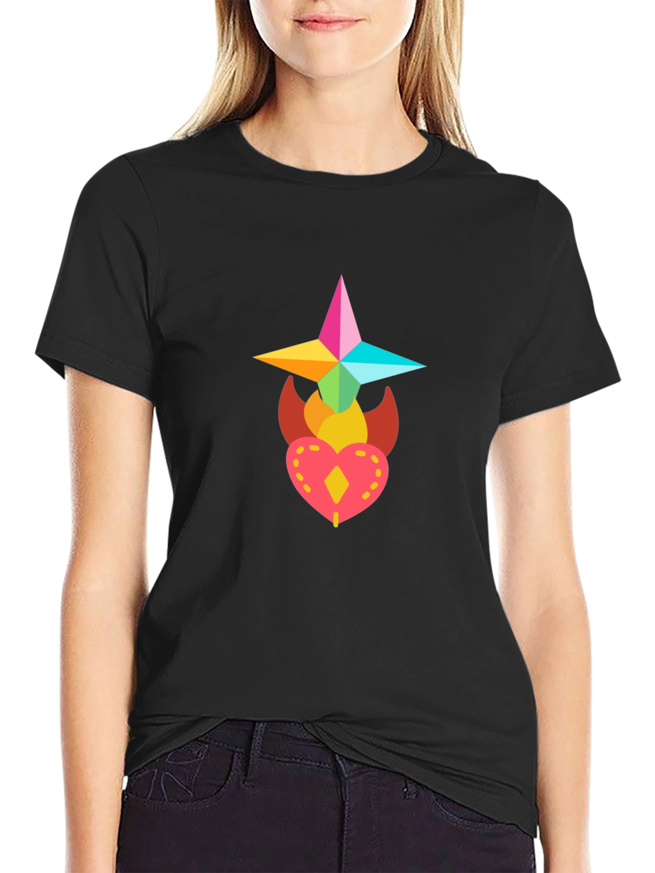 Colorful Graphic Print T-Shirt