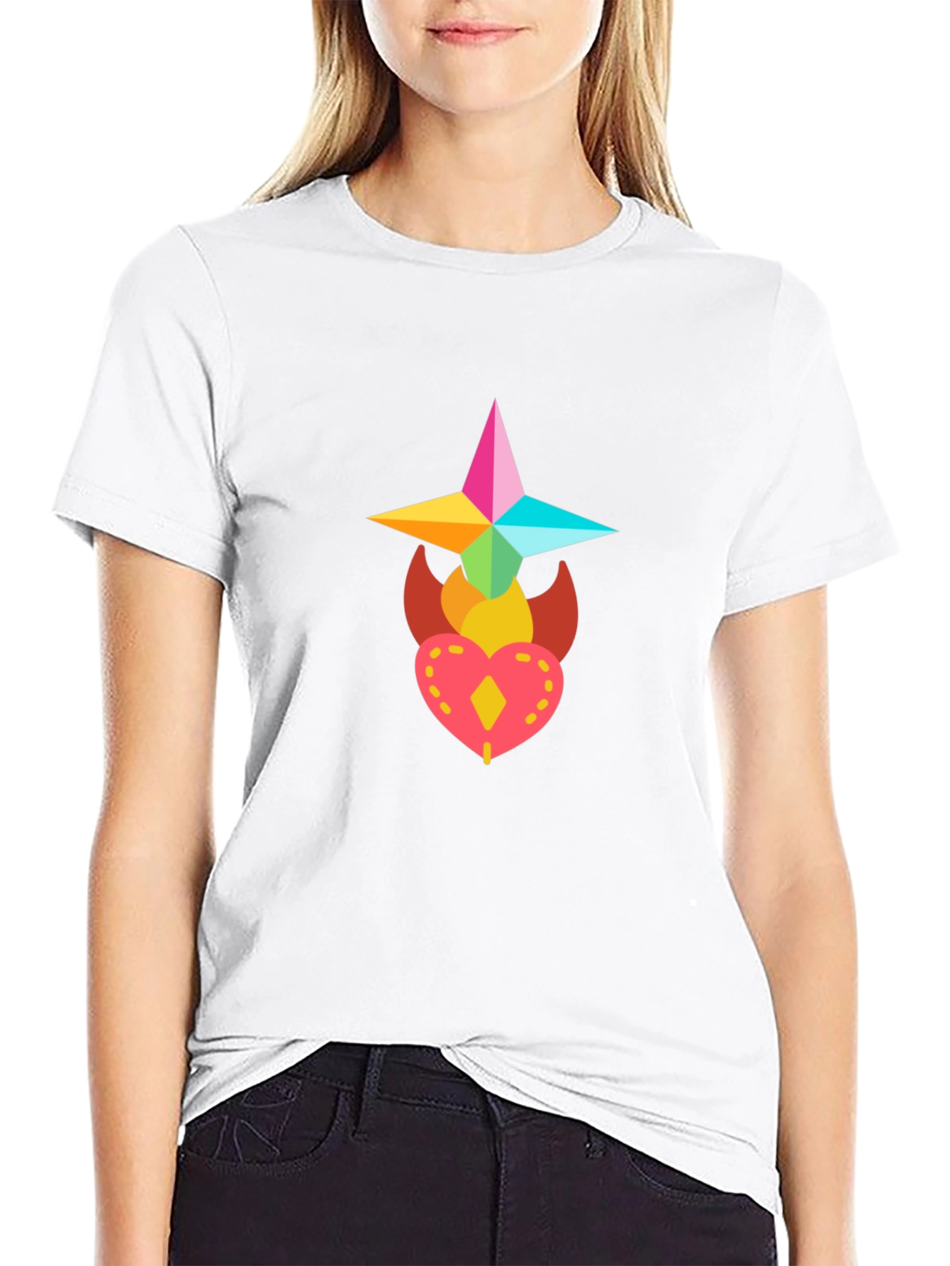 Colorful Graphic Print T-Shirt