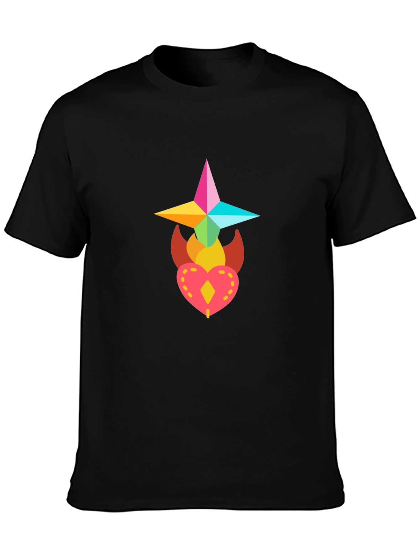 Colorful Graphic Print T-Shirt