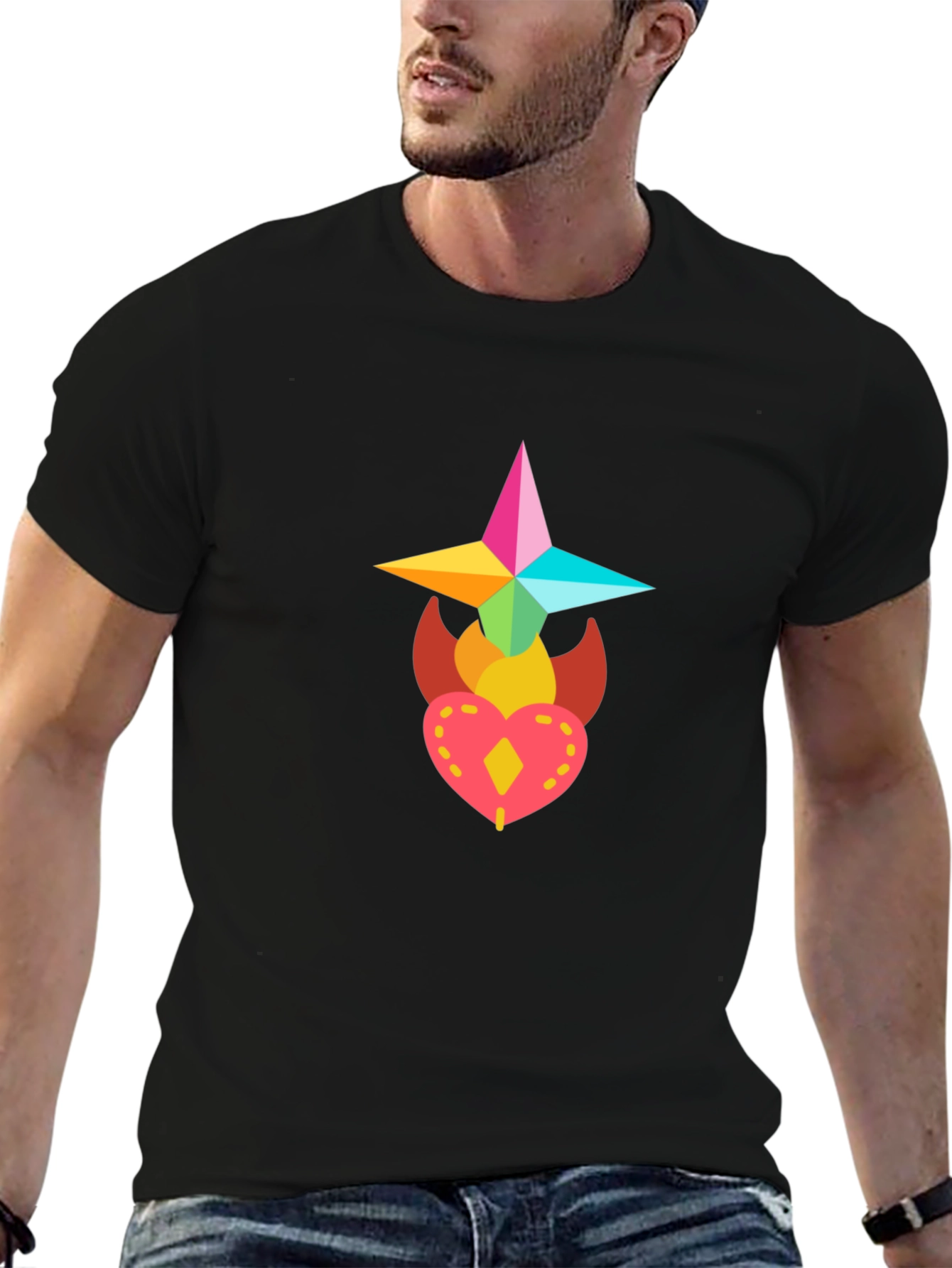 Colorful Graphic Print T-Shirt