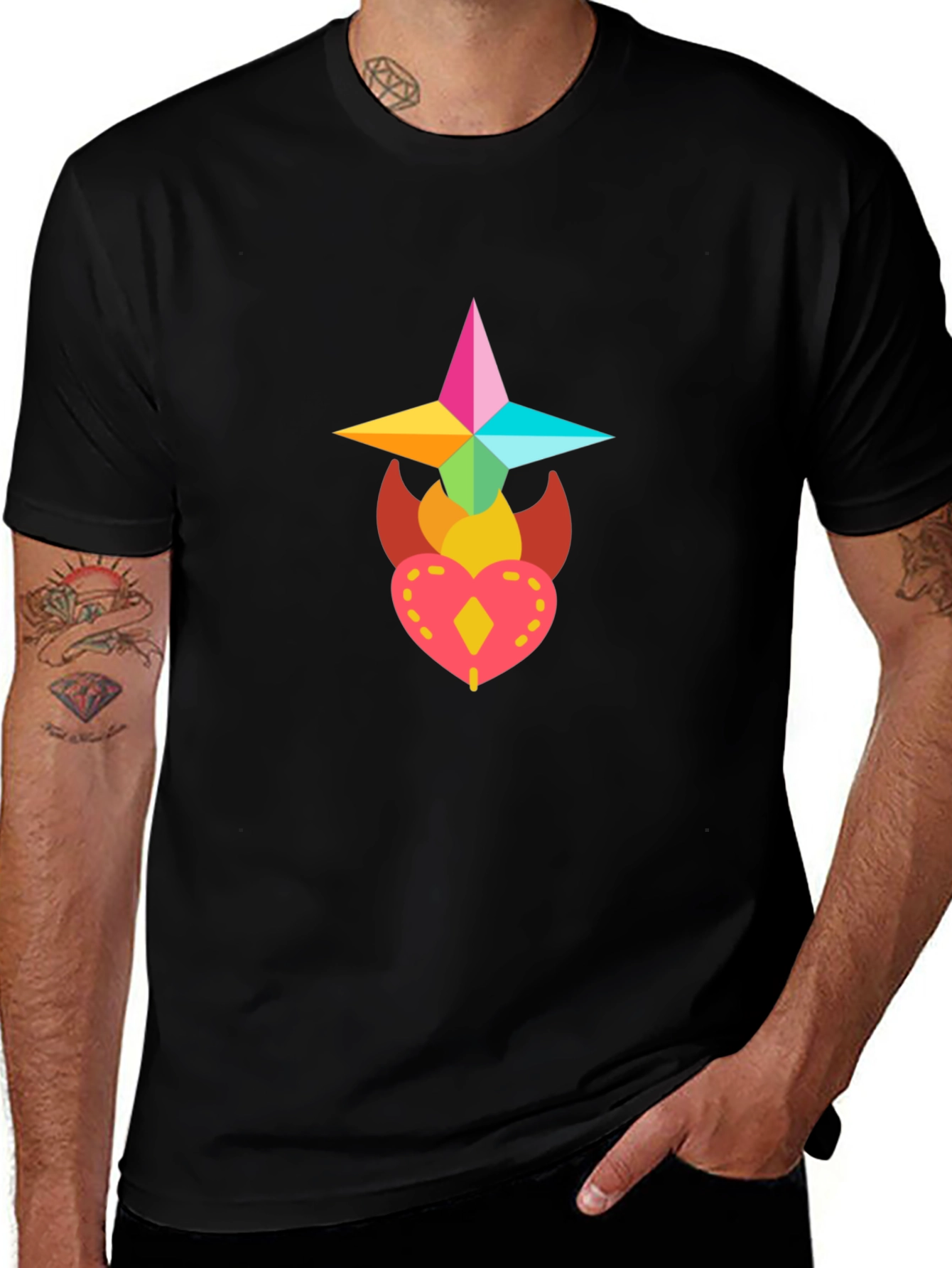 Colorful Graphic Print T-Shirt