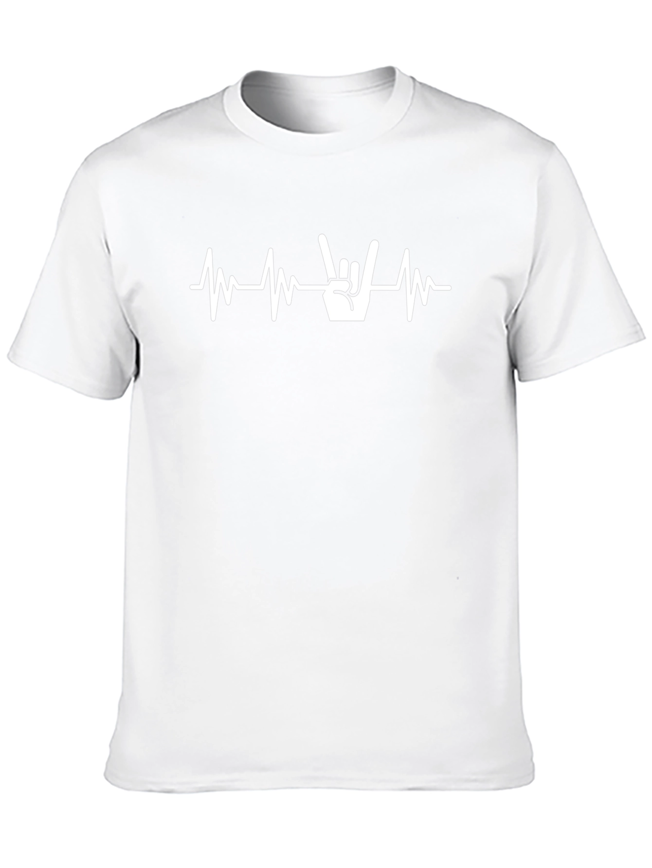 Rock On Heartbeat T-Shirt - Black Graphic Tee