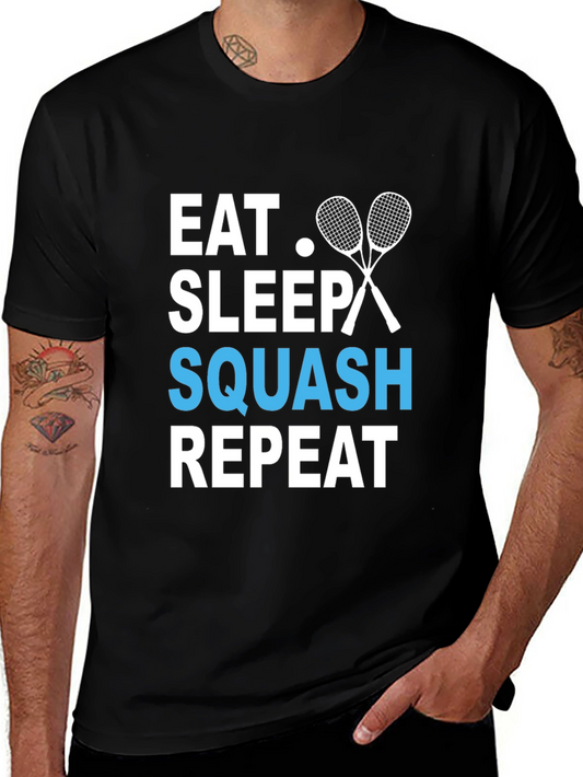 Eat Sleep Squash Repeat Graphic T-Shirt