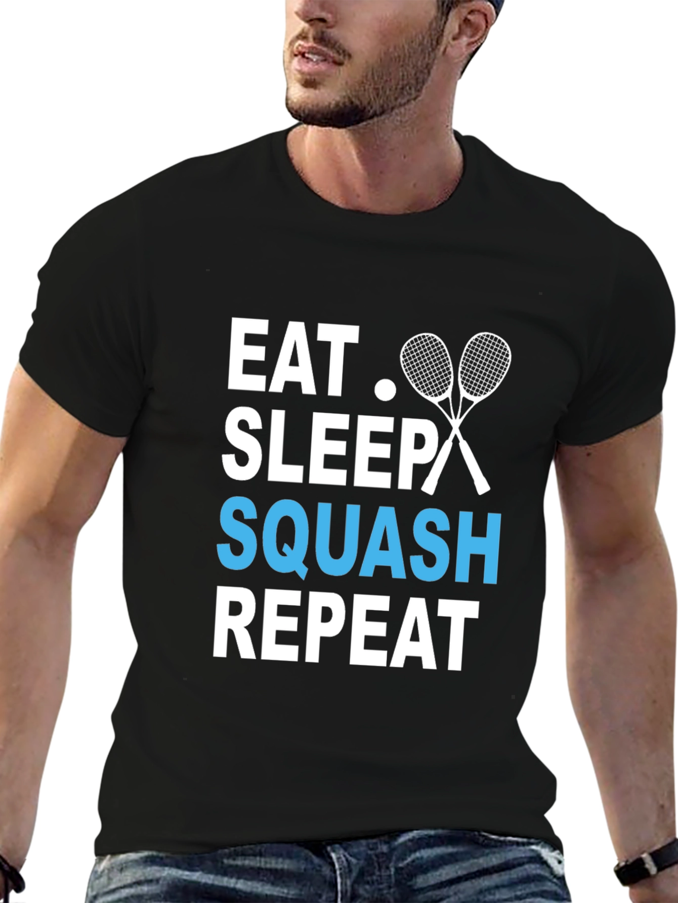 Eat Sleep Squash Repeat Graphic T-Shirt
