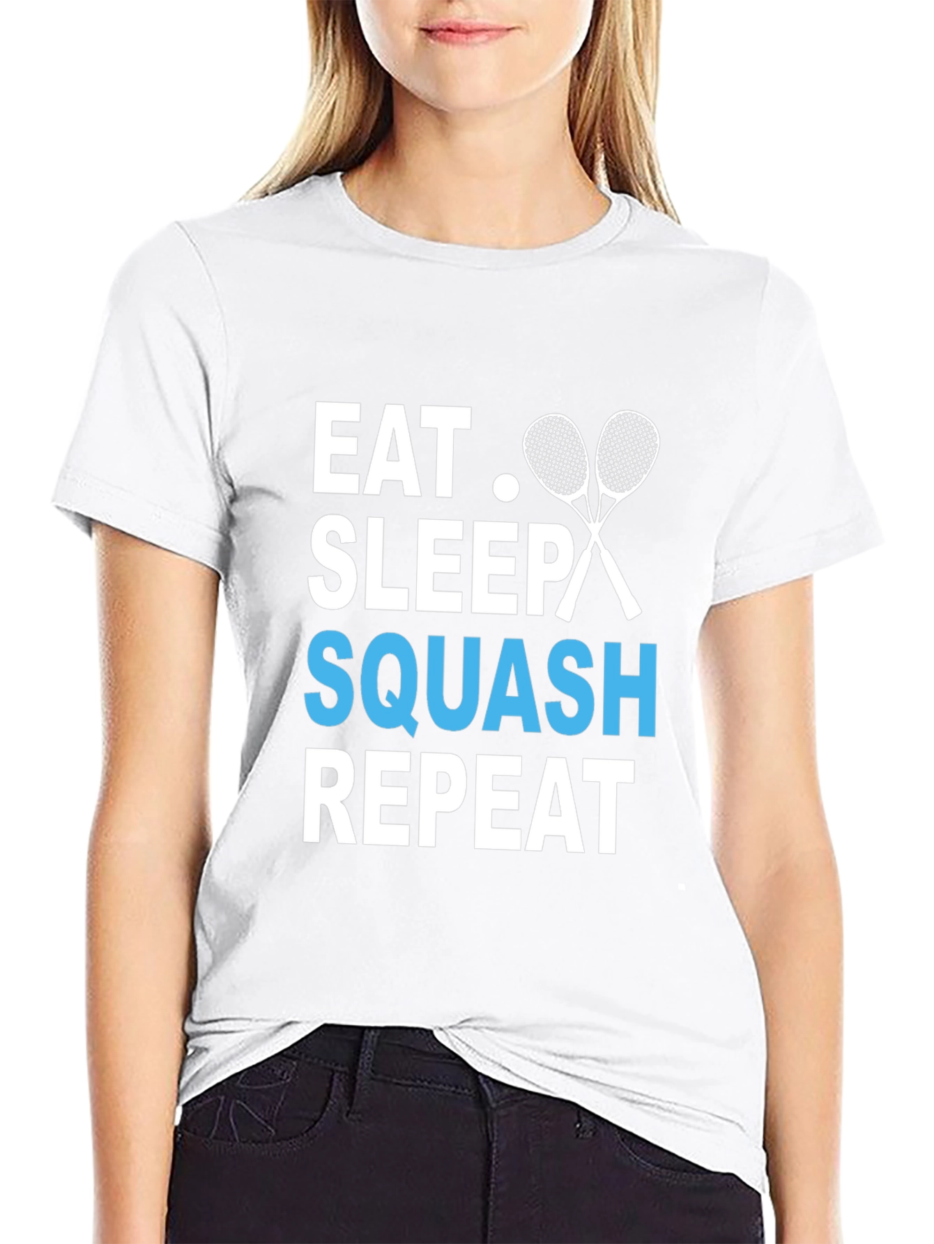 Eat Sleep Squash Repeat Graphic T-Shirt
