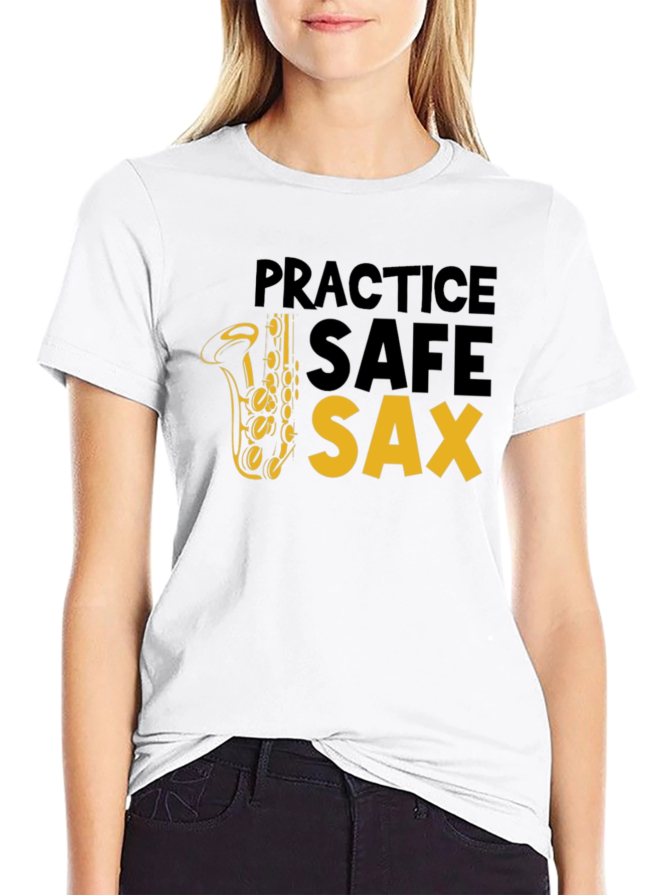 Practice Safe Sax T-Shirt - Music Lover Tee