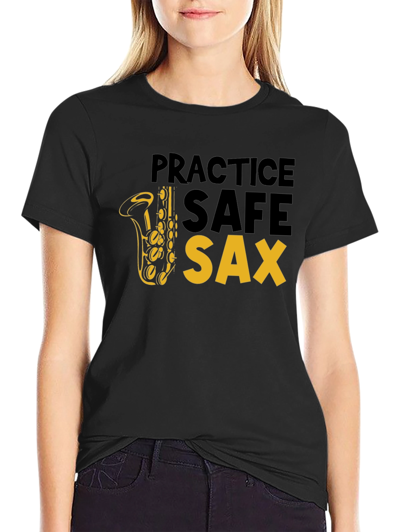 Practice Safe Sax T-Shirt - Music Lover Tee