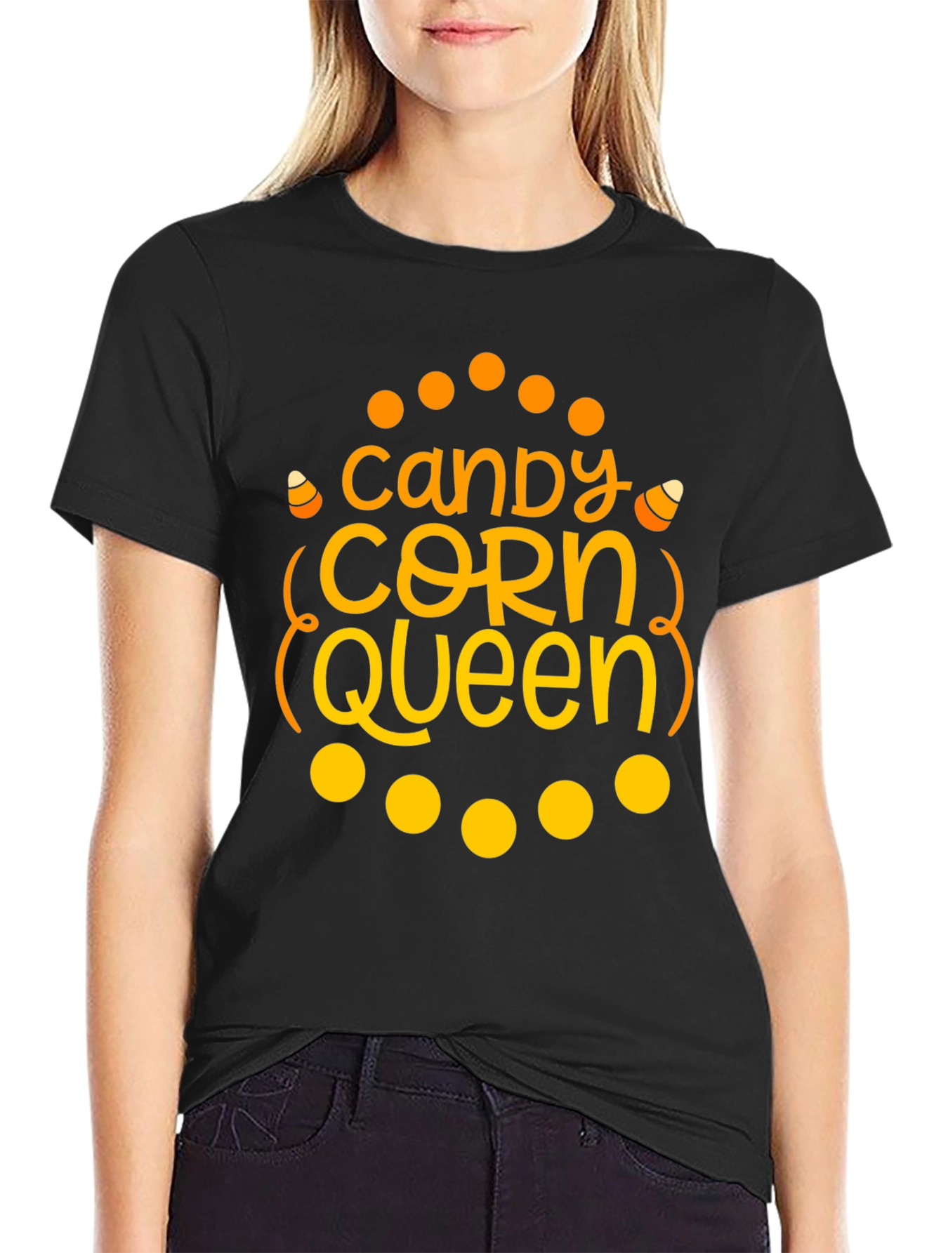 Candy Corn Queen Halloween T-Shirt