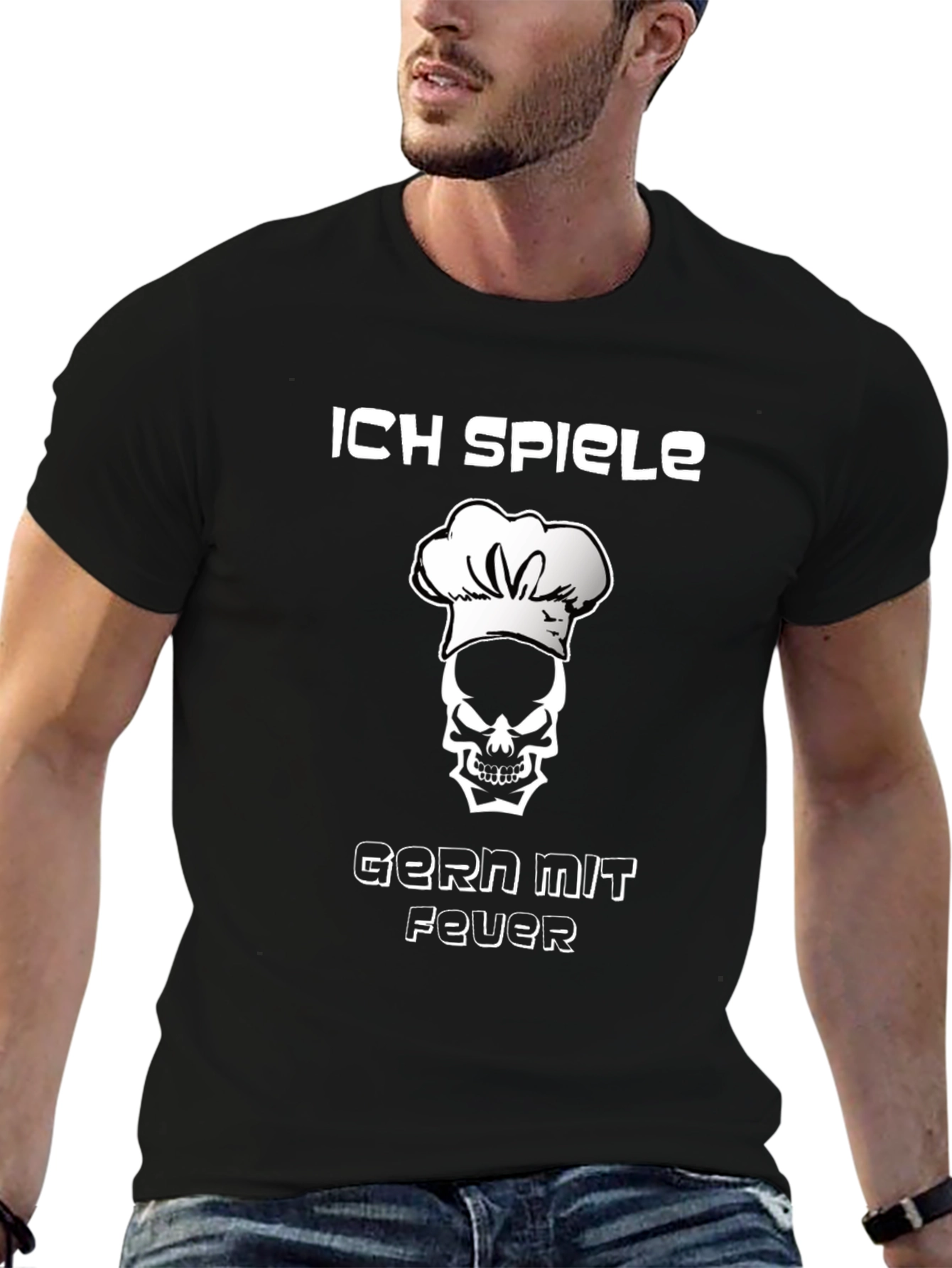 Chef Skull T-Shirt - I Play With Fire