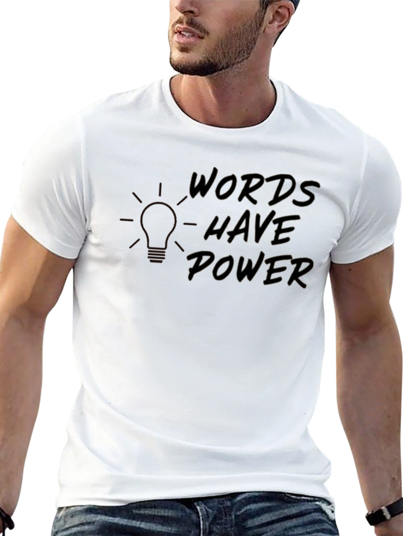 Words Have Power Graphic Tee - Inspiring Design