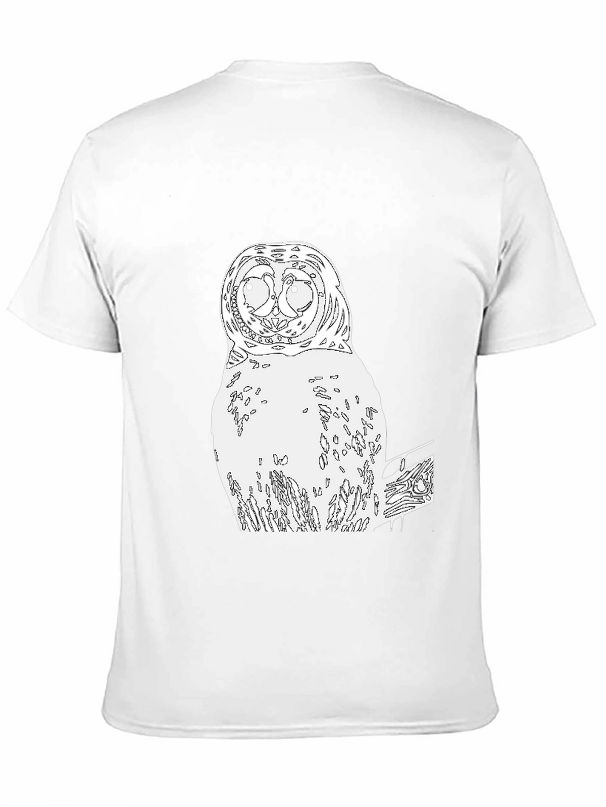 Owl Graphic Print Crew Neck T-Shirt