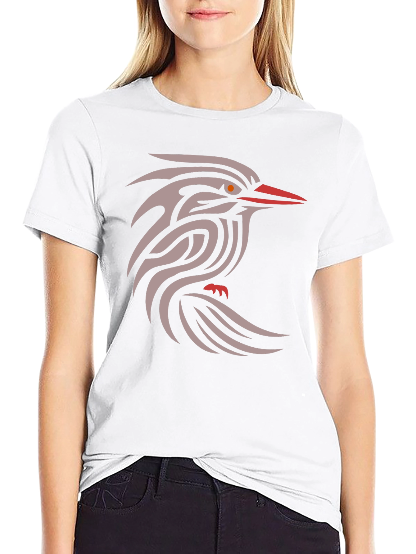 Tribal Bird Graphic T-Shirt