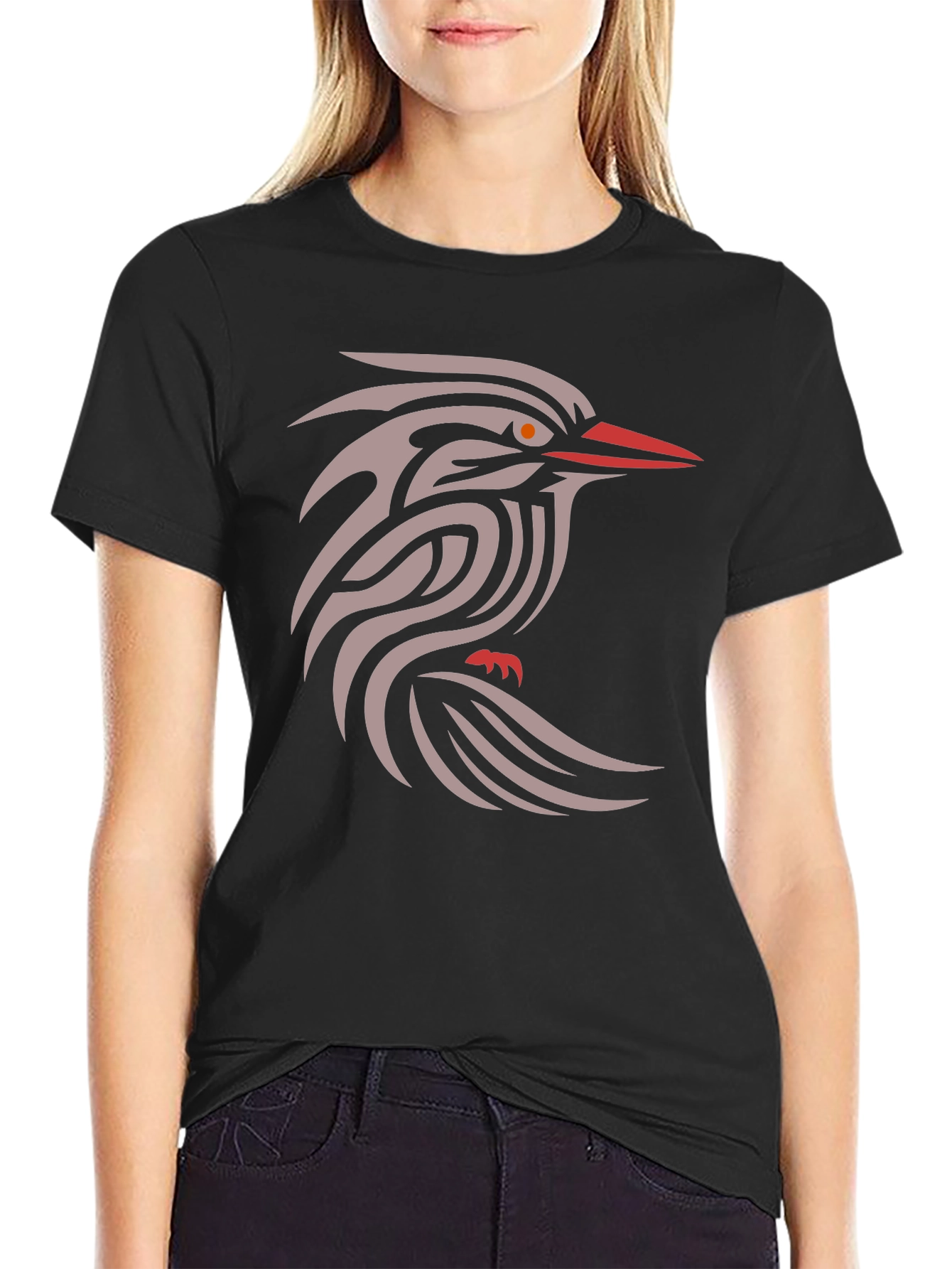 Tribal Bird Graphic T-Shirt