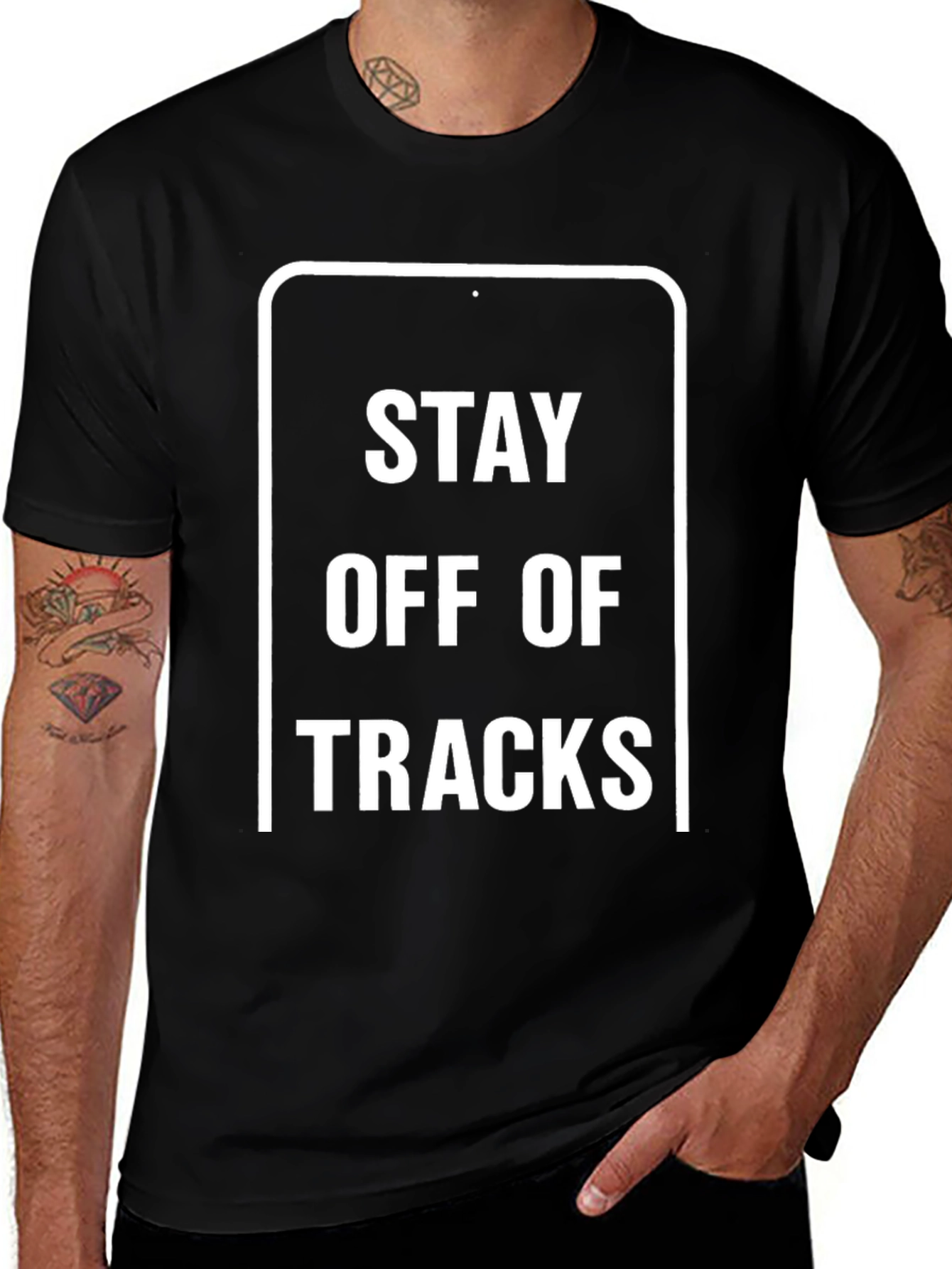 Stay Off Tracks Graphic T-Shirt
