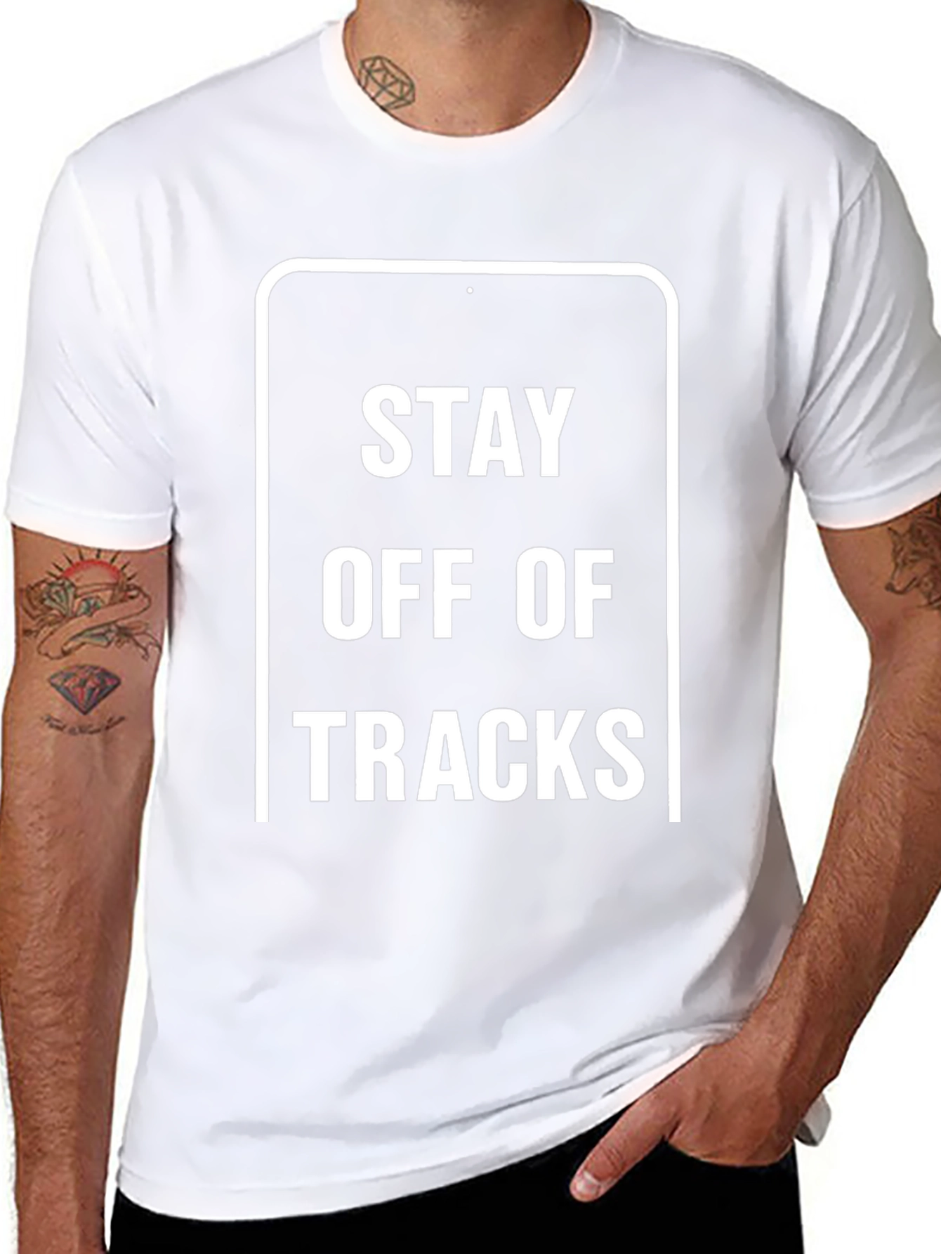 Stay Off Tracks Graphic T-Shirt
