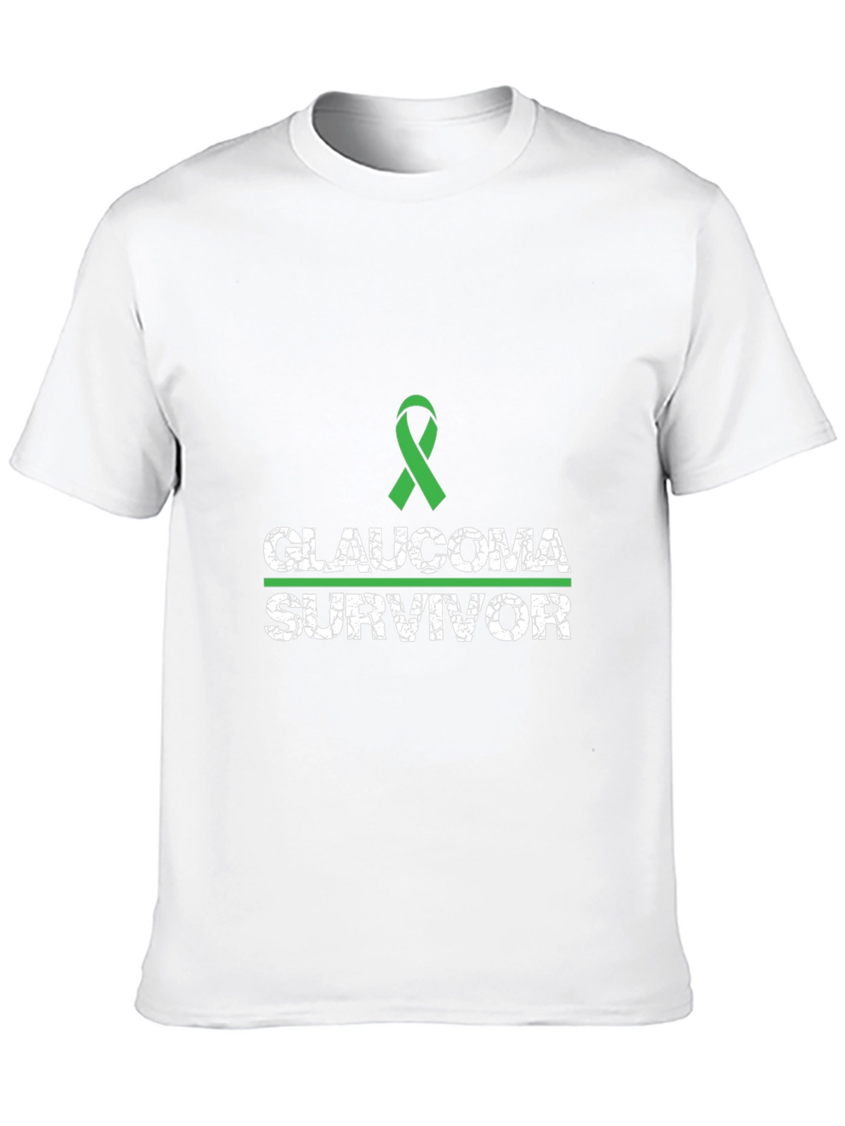Glaucoma Survivor Black T-Shirt - Awareness Ribbon Design