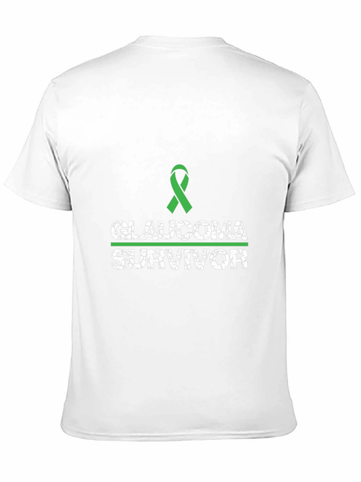 Glaucoma Survivor Black T-Shirt - Awareness Ribbon Design