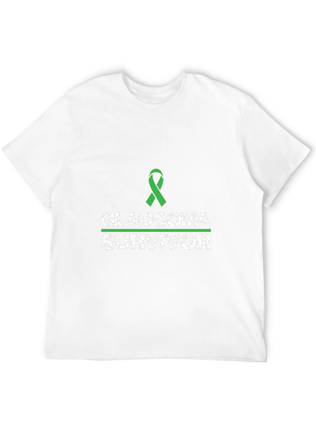 Glaucoma Survivor Black T-Shirt - Awareness Ribbon Design