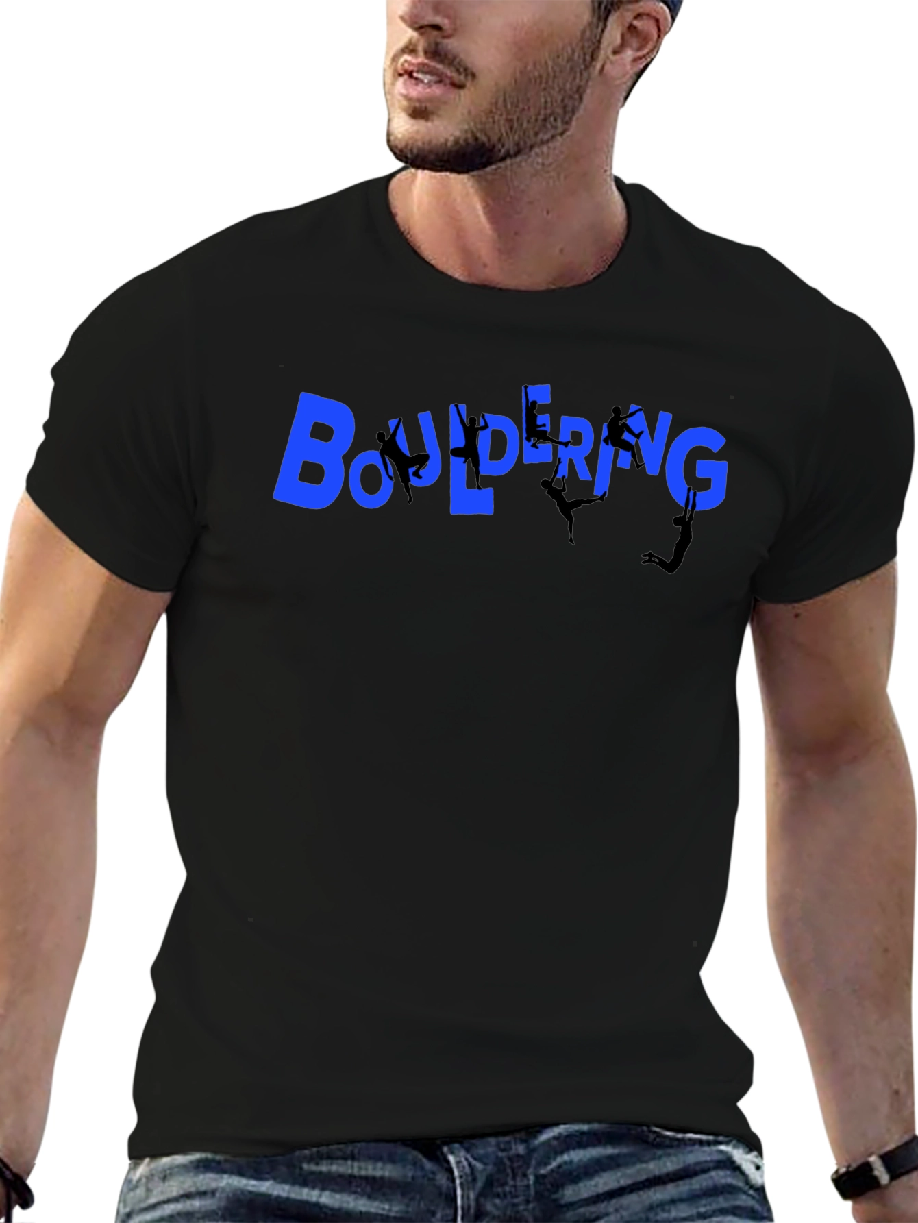 Bouldering Climber Graphic Tee - Cool Climbing Shirt