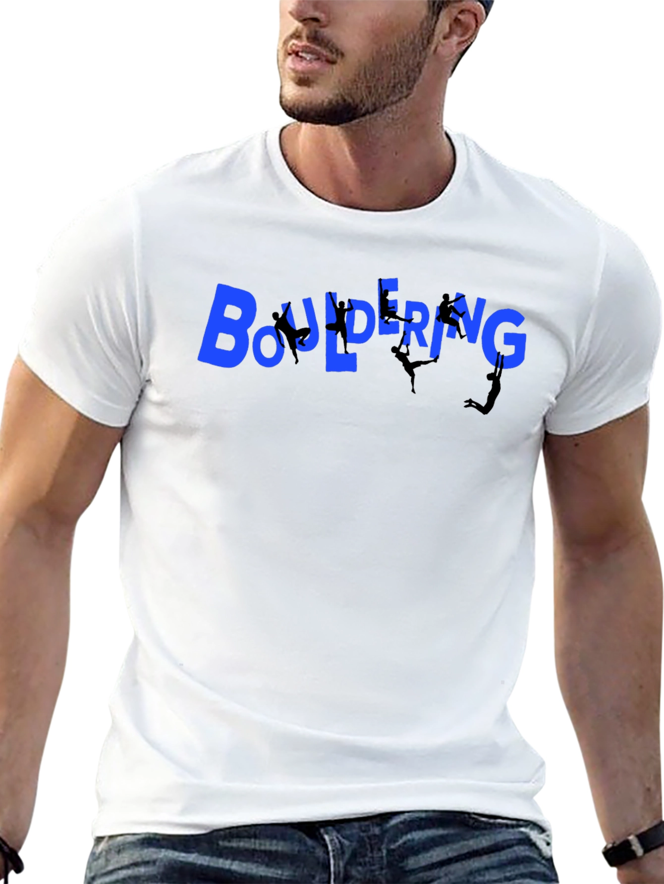 Bouldering Climber Graphic Tee - Cool Climbing Shirt