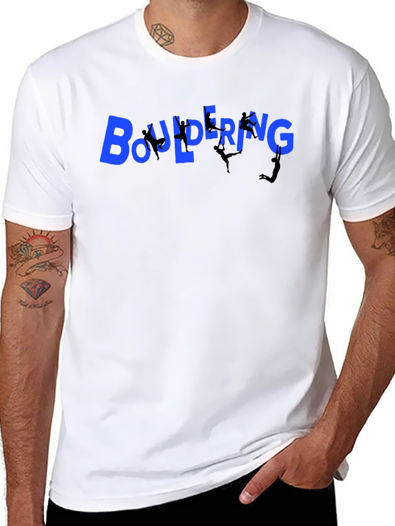Bouldering Climber Graphic Tee - Cool Climbing Shirt