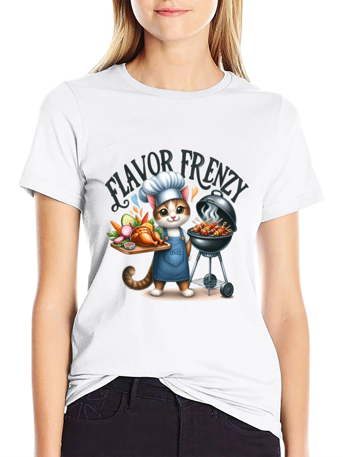 Flavor Frenzy Cat Chef T-Shirt