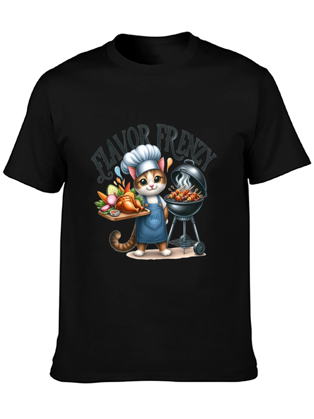 Flavor Frenzy Cat Chef T-Shirt