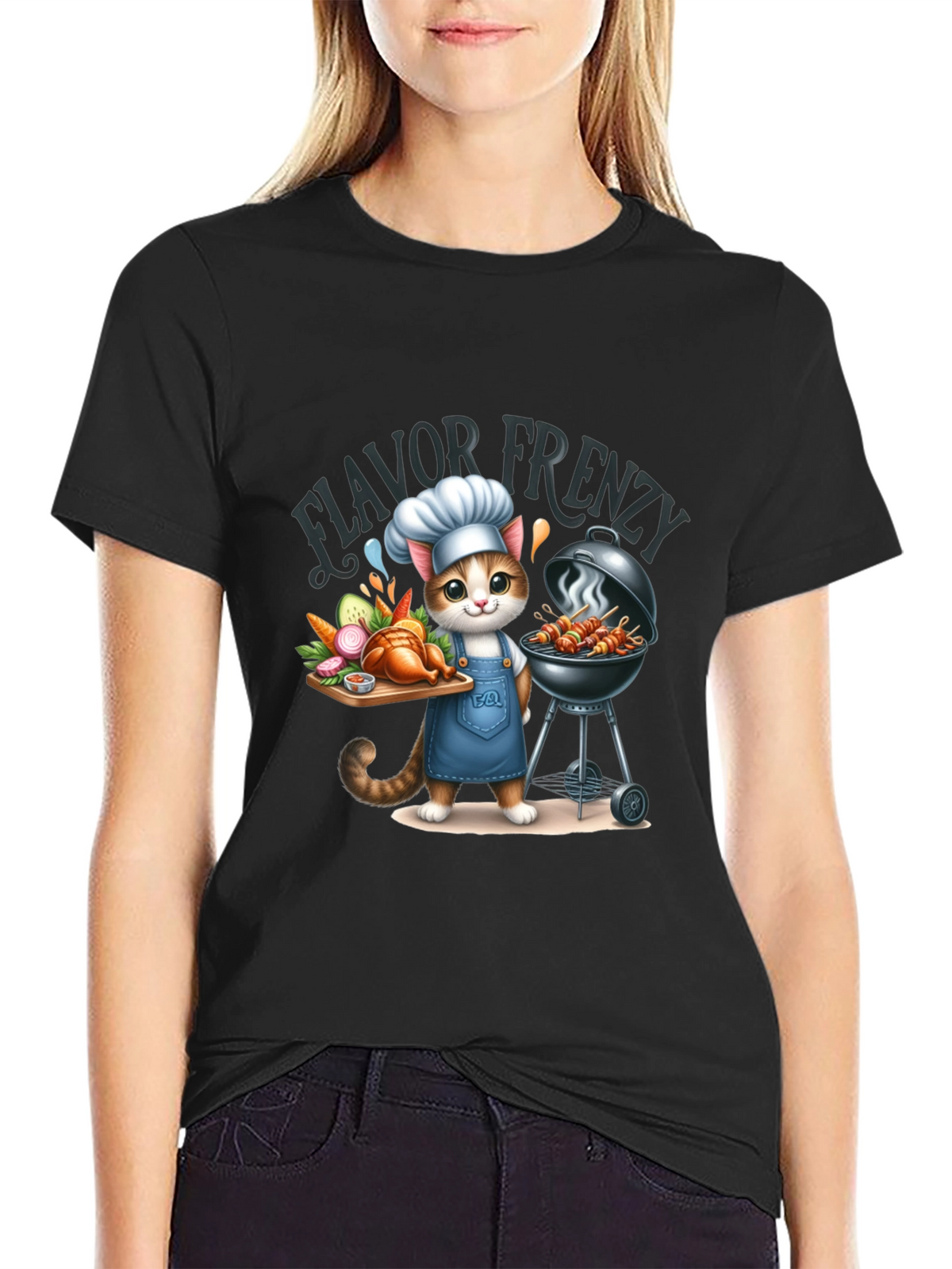 Flavor Frenzy Cat Chef T-Shirt