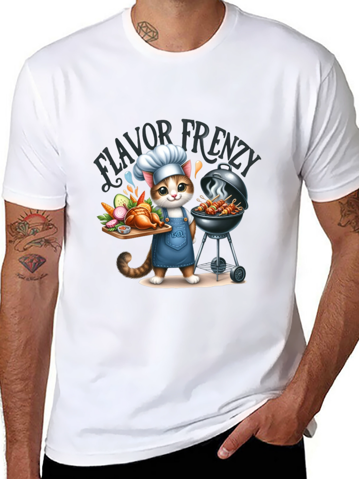 Flavor Frenzy Cat Chef T-Shirt