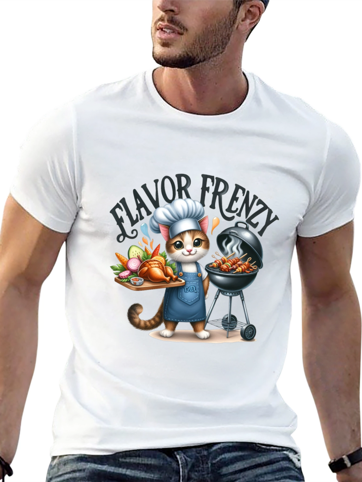 Flavor Frenzy Cat Chef T-Shirt