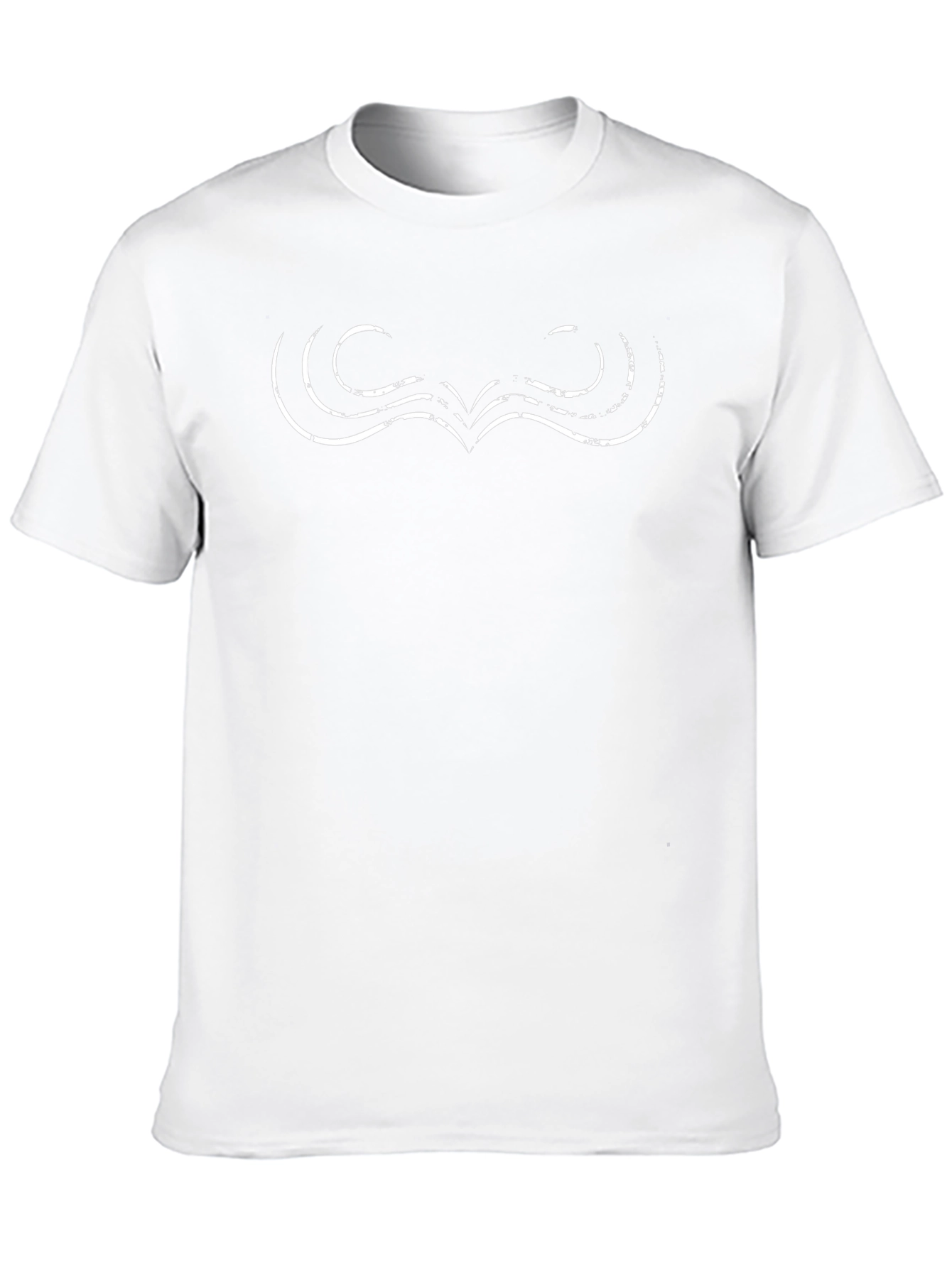 Abstract Graphic Print Black Tee