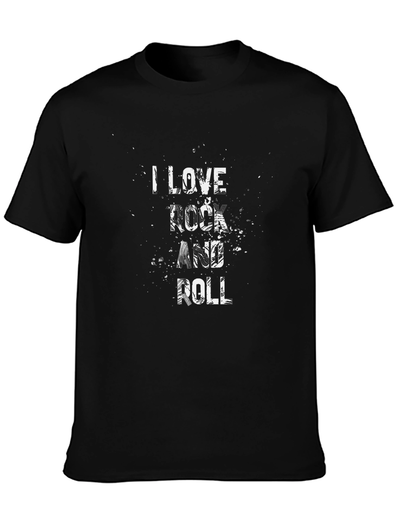 I Love Rock and Roll Black T-Shirt