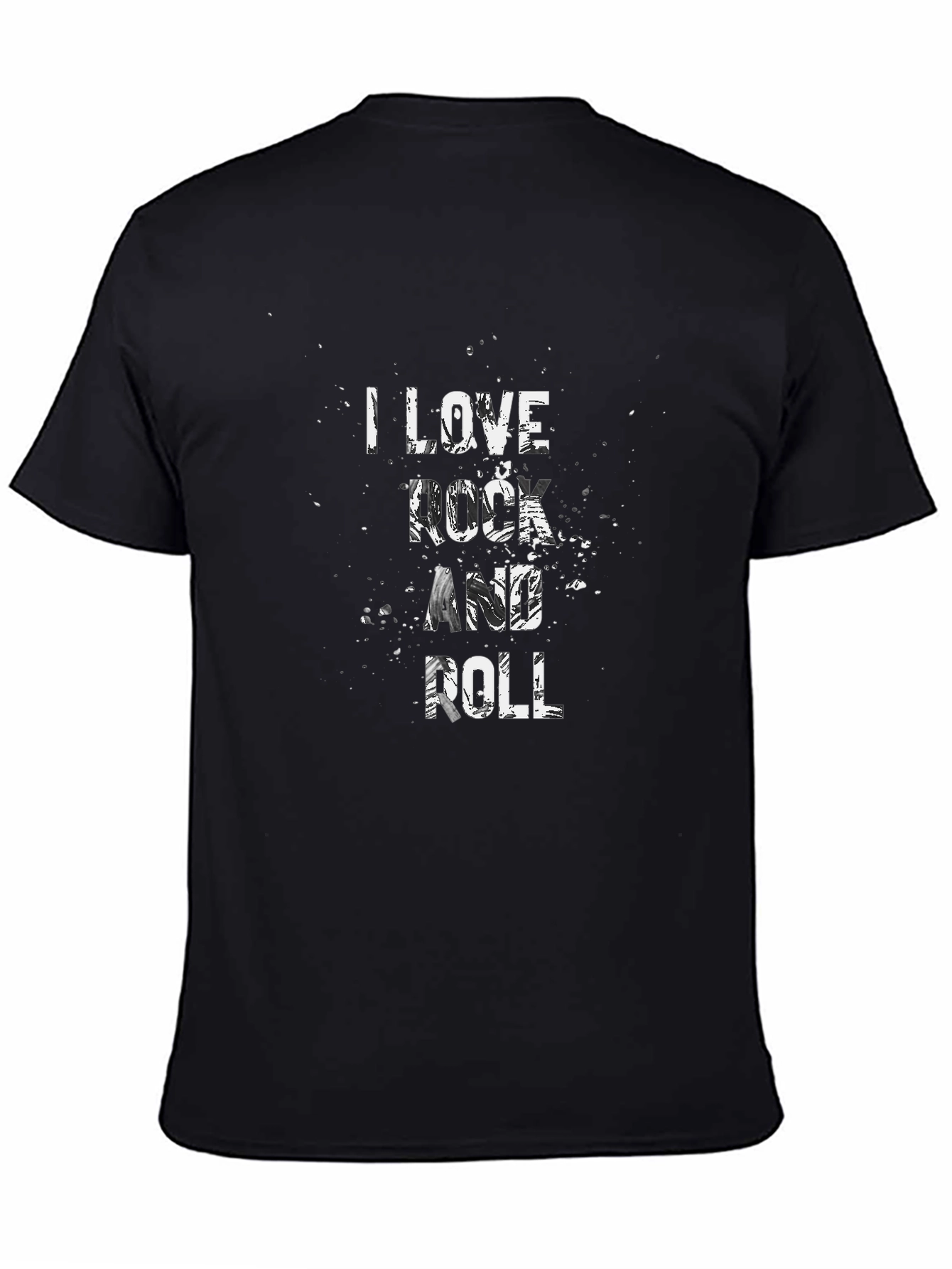 I Love Rock and Roll Black T-Shirt
