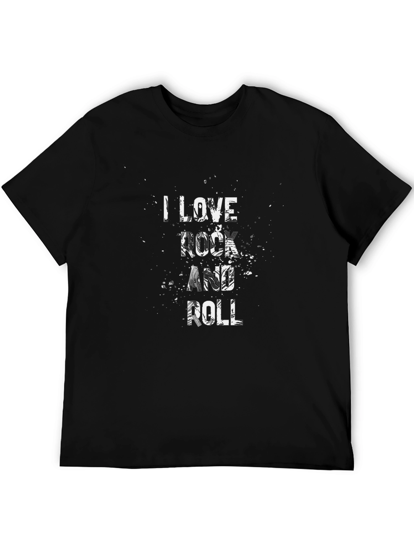 I Love Rock and Roll Black T-Shirt